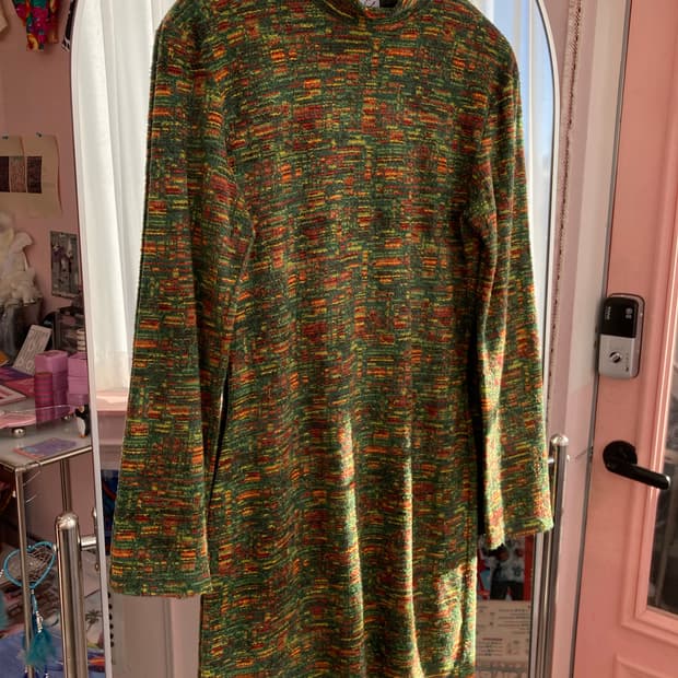 빈티지 에스닉 그린 롱 원피스