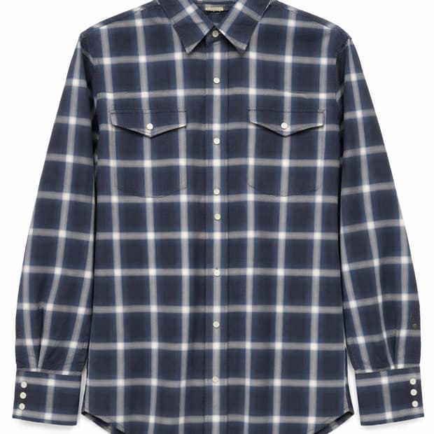 Tonywack 네이비 체크 셔츠 M