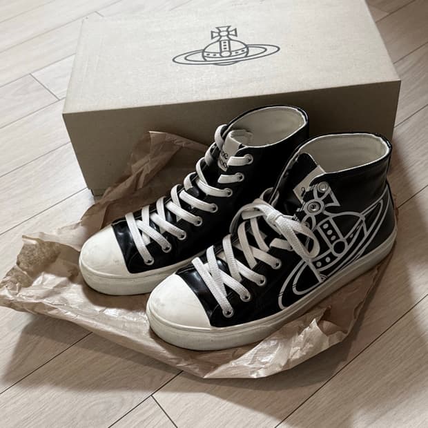 비비안웨스트우드 플림솔 하이탑 스니커즈 38