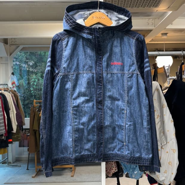 아디다스 네오 데님 프린트 자켓