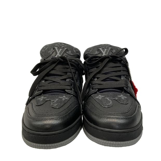 루이비통 니고 콜라보 블랙 데님 모노그램 트레이너