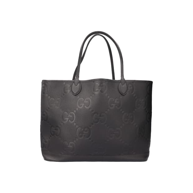 구찌 726755 점보 GG 쇼퍼백 라지 레더 블랙