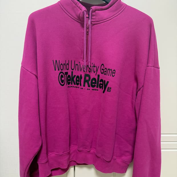 테켓 하프집업 마젠타