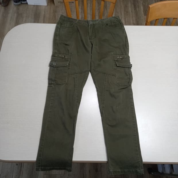 32 CECR VINTAGE 스판 카고 슬림일자진 카키 32-400