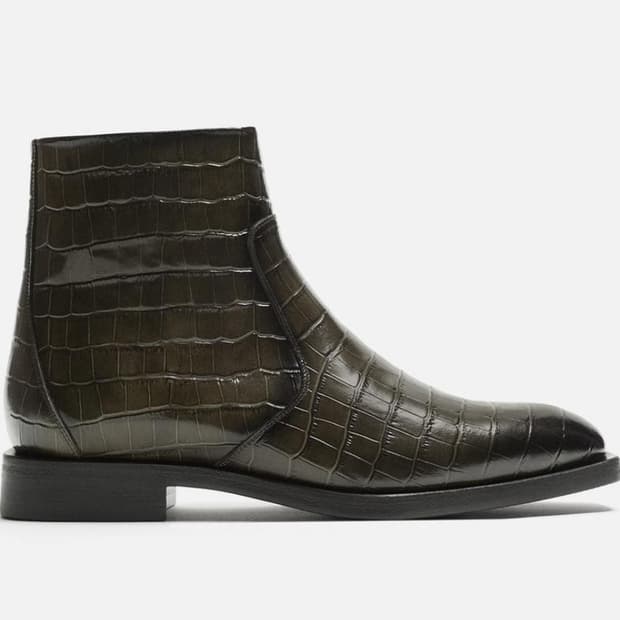 새상품 자라 컬렉션 파티나 가죽 부츠(290)