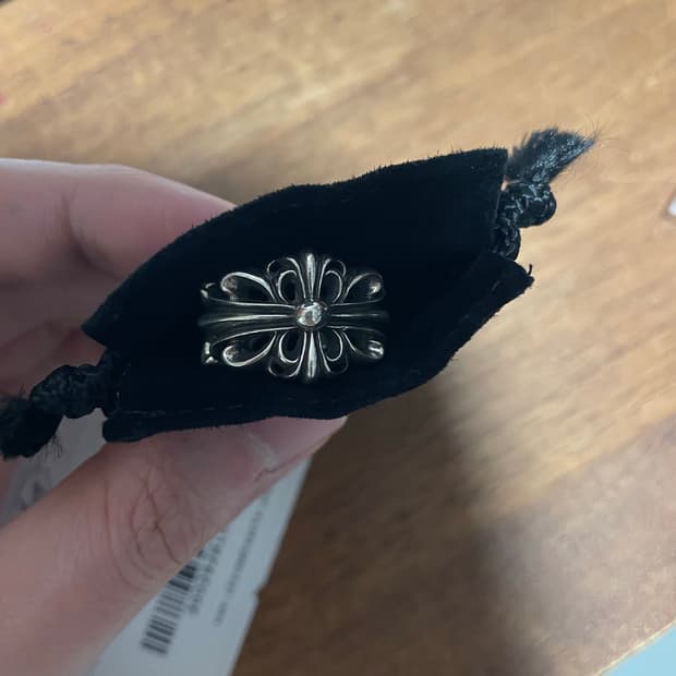 크롬하츠 더블 플로랄 링 us7.5