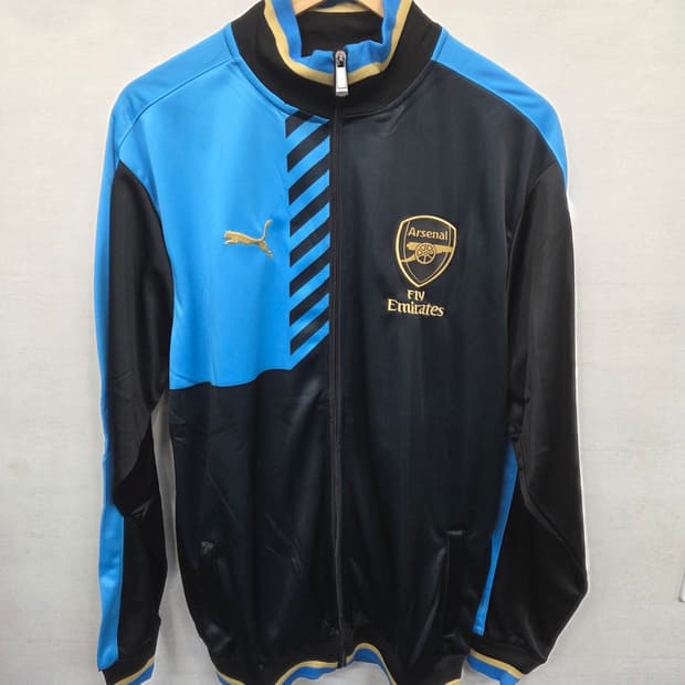 푸마 아스날 빈티지 올드스쿨 빅로고 약기모 트랙탑 져지 xl