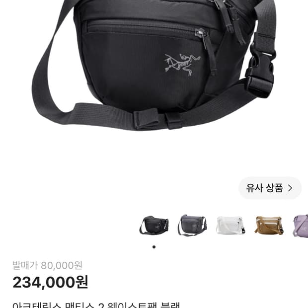 아크테릭스 맨티스 2 웨이스트팩 블랙