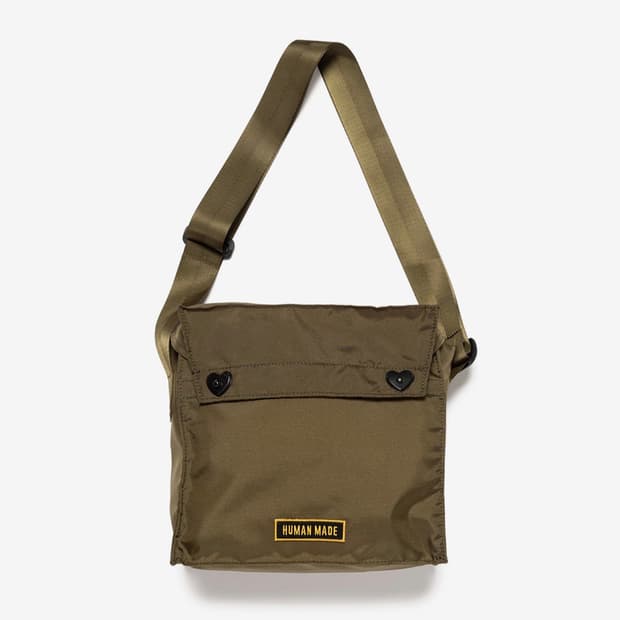 휴먼메이드 가방 밀리터리 숄더 백 라지 올리브 드랩