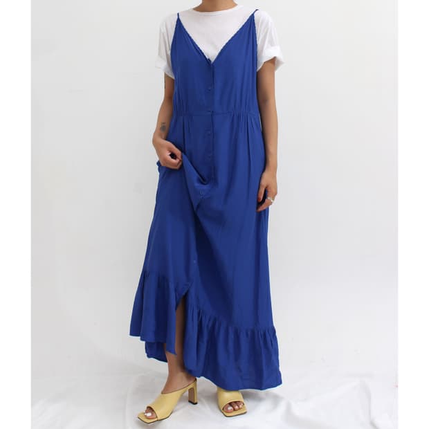 & Other Stories 앤아더스토리즈 블루 나시 롱 원피스