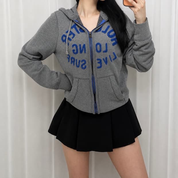 홀리스터 롱비치 라이브서프 로고 후드집업