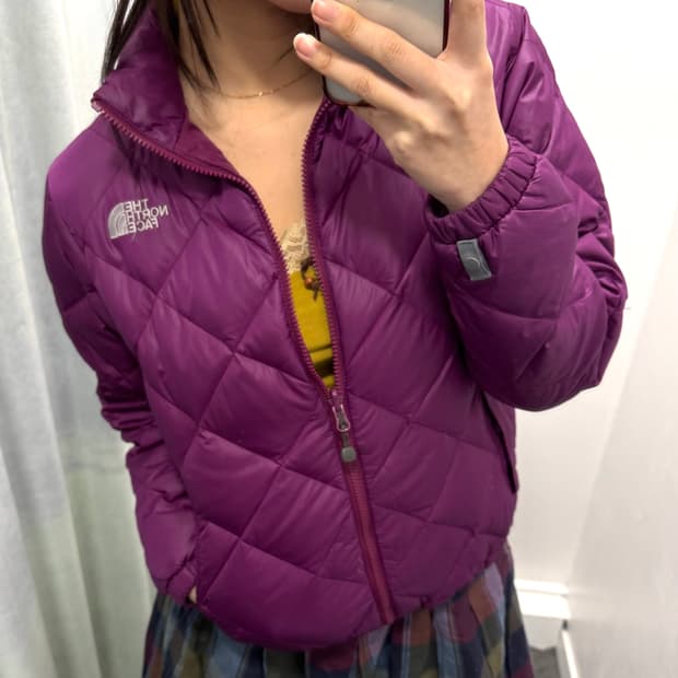 노스페이스 퍼플 경량패딩