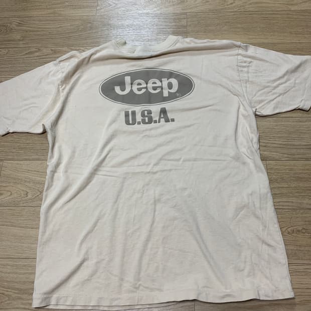 L)일본 Jeep 90's 싱글스티치 한국산 반팔