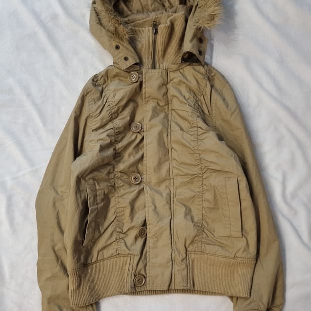 빈티지 y2k 00s 그런지 펑크 퍼 자켓