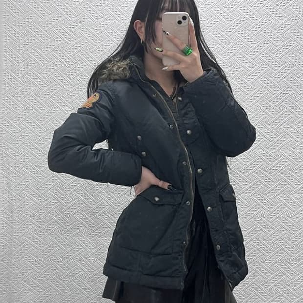 폴로 랄프로렌 올드스쿨 레트로 패치 N3B 다운 패딩 S C08697