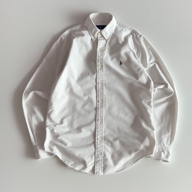 폴로 랄프로렌 화이트 옥스포드 셔츠 S