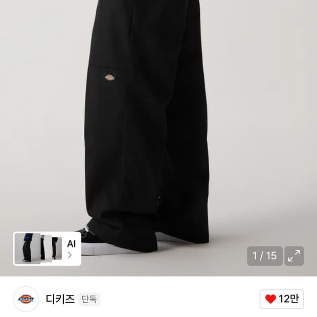 디키즈 더블니 루즈핏 워크팬츠