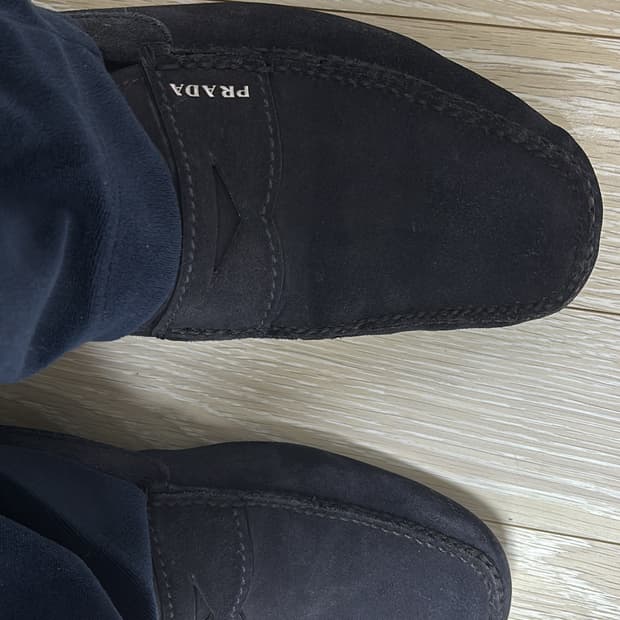 프라다 스웨이드 로퍼 드라이빙 슈즈 8사에즈