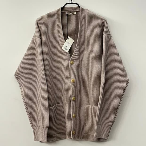 오라리 슈퍼 파인 울 립 니트 빅 가디건 3사이즈