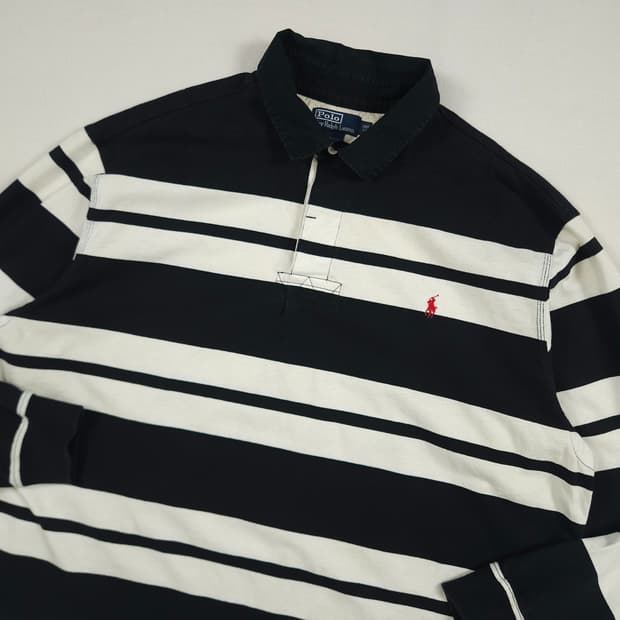 (3XB) 폴로 랄프로렌 스트라이프 럭비티