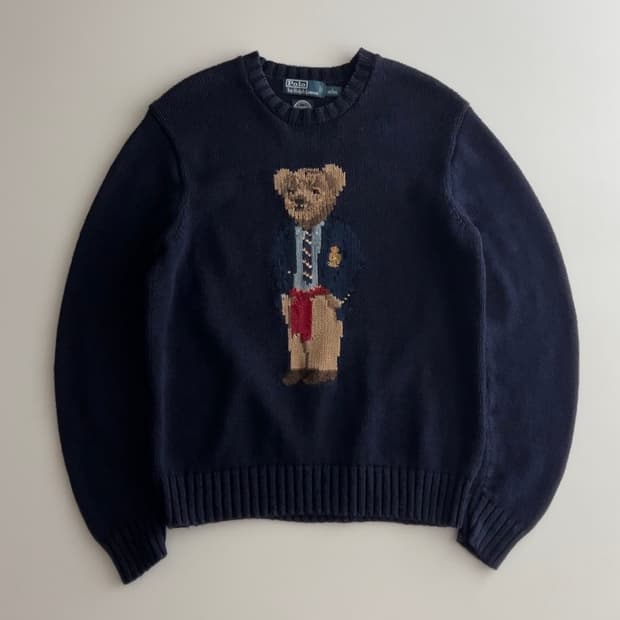 폴로 랄프로렌 50주년 브링 잇 백 한정판 베어 니트 L