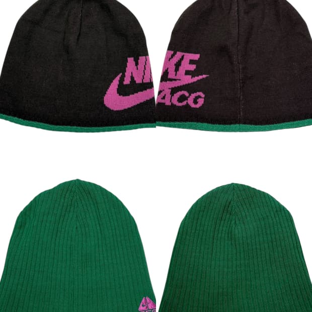 나이키 ACG 리버서블 양면 비니 브라운 그린