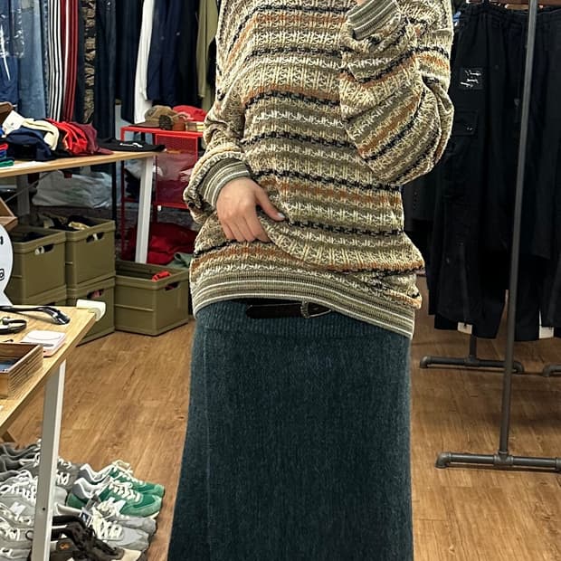 90s 이세이미야케 울 스커트