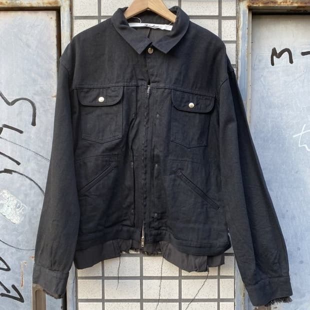 Midorikawa 미도리카와 데님 레이어드 자켓