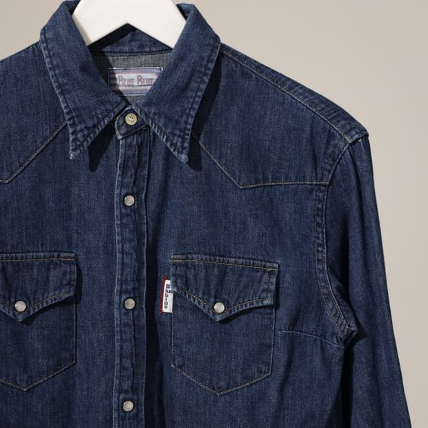 블루블루 인디고 웨스턴 데님셔츠