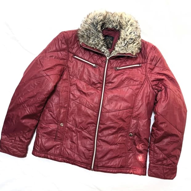 Spinash - 퍼 패디드 하이넥 자켓