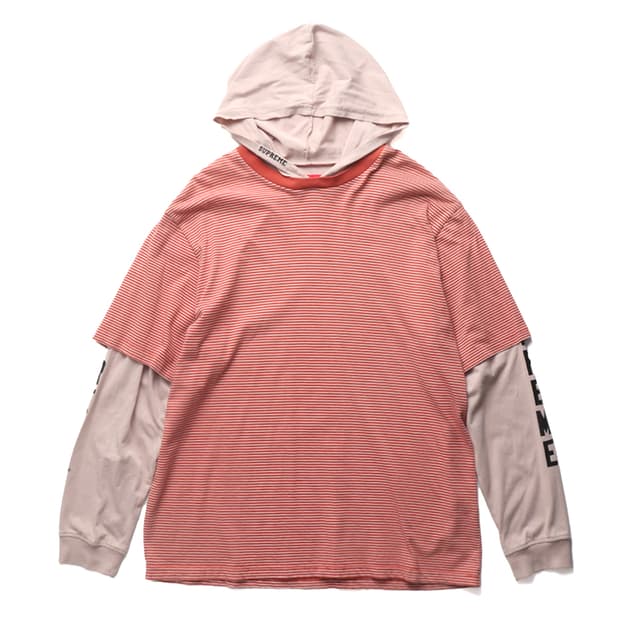 슈프림 Supreme Layered Hooded L/S Top