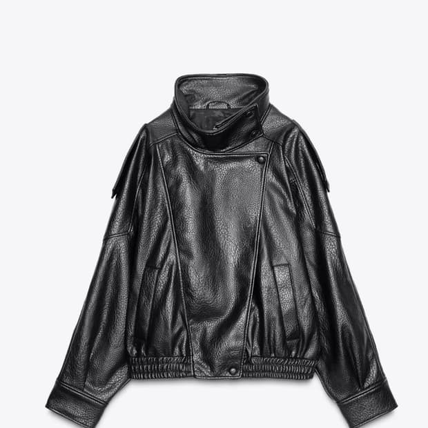 Zara 페이크 레더 자켓 XS
