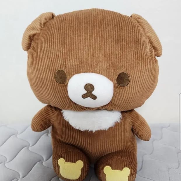 산엑스 차이로이코구마 코듀로이 대왕 봉제 인형