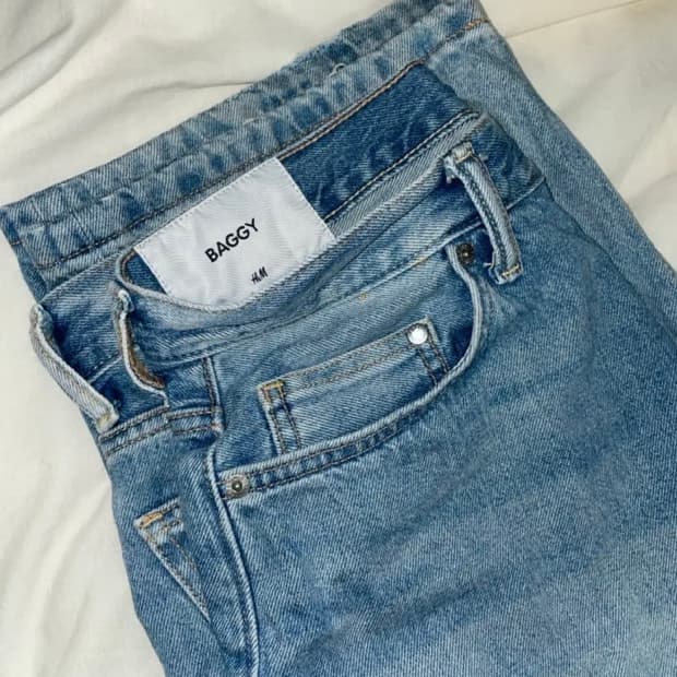 h&m 배기 진 데님팬츠 1235448001020