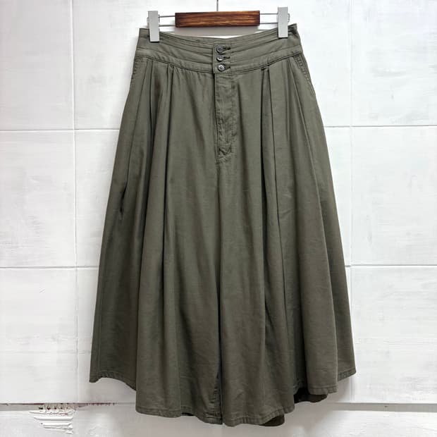 Zucca 주카 카키 와이드 팬츠 버뮤다 S JPN