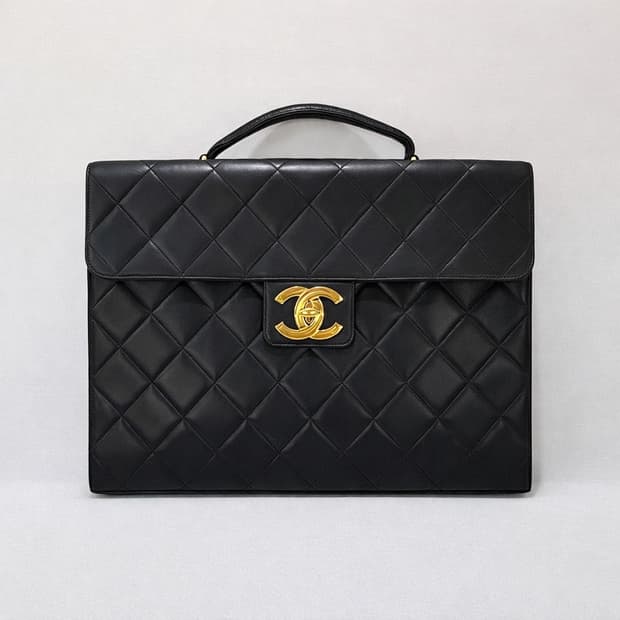 샤넬 클래식 램스킨 CC로고 브리프케이스