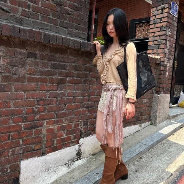 ruffle cardigan