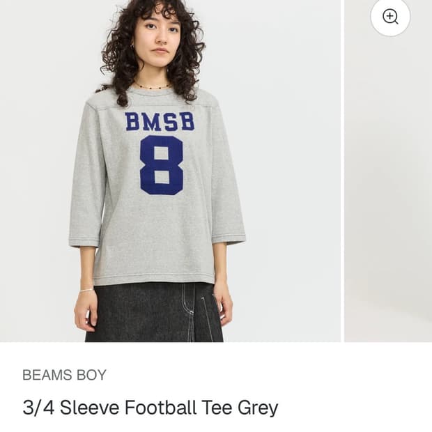 Beams boy 3/4 Football Tee Grey