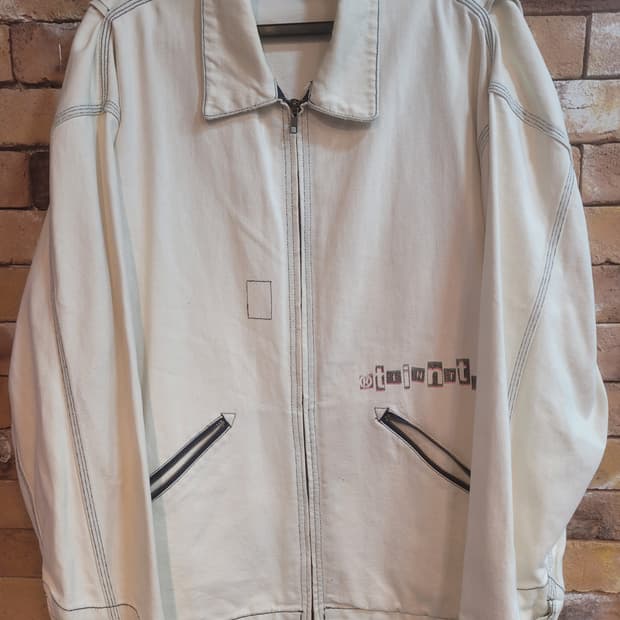 디스이즈네버댓 아이보리 데님 자켓 L