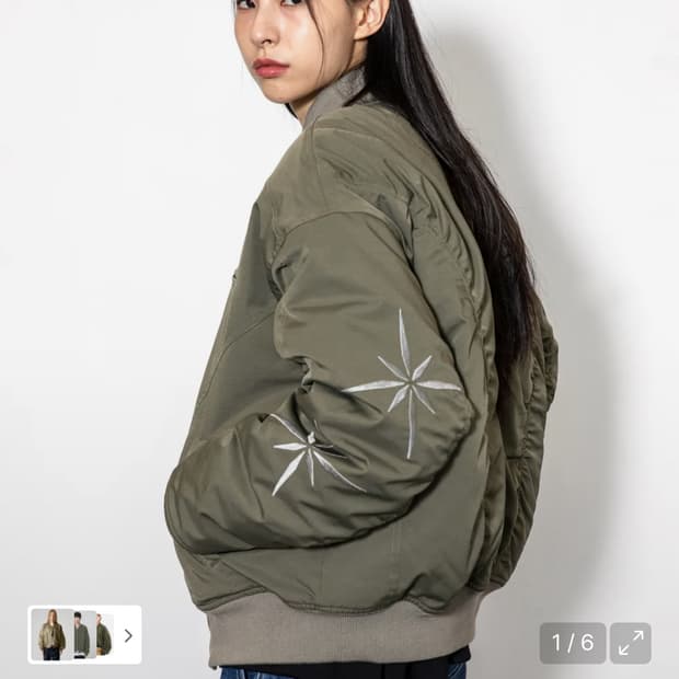 XJ107 인시전 셔링 MA-1 자켓 (KHAKI) 엑스톤즈 자켓