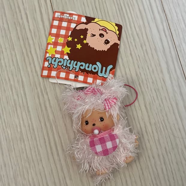몬치치 모코모코 웻헤어 베비치치 미니키링 핑크