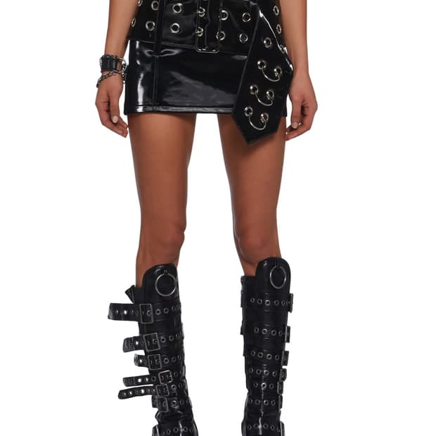 Diatonic Belted Mini Skirt