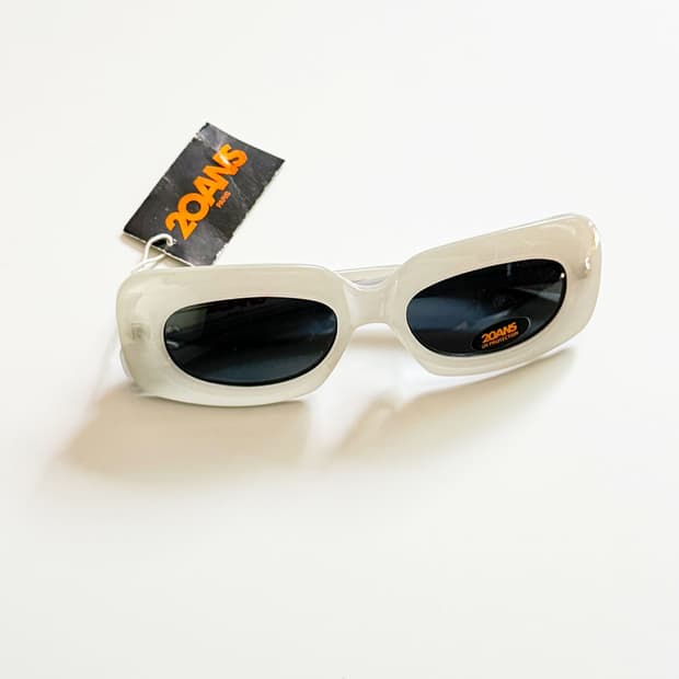 90s 일본제 20ANS 클리어 볼드 스퀘어 빈티지 선글라스
