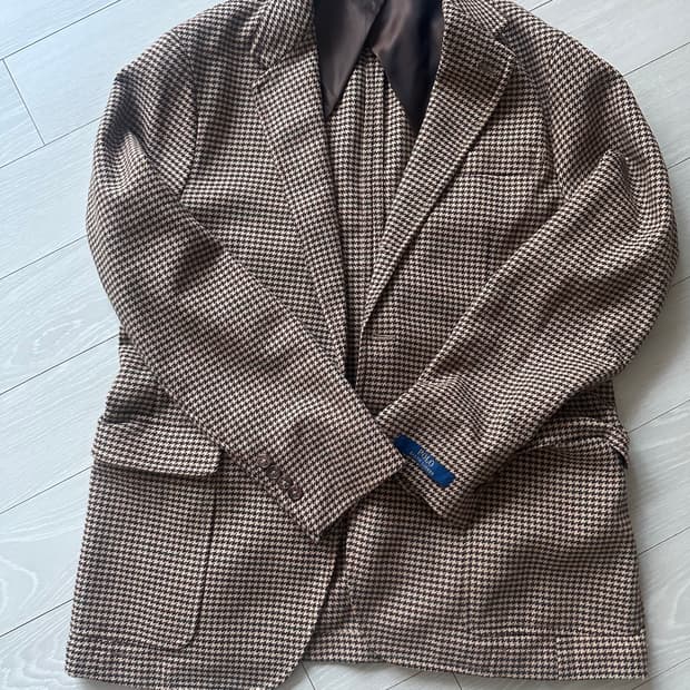 폴로 헤링본 트위드 블레이저