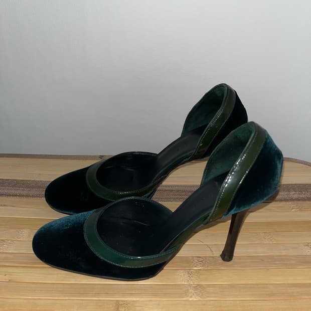 Celine 셀린느 틸트그린 벨벳 힐