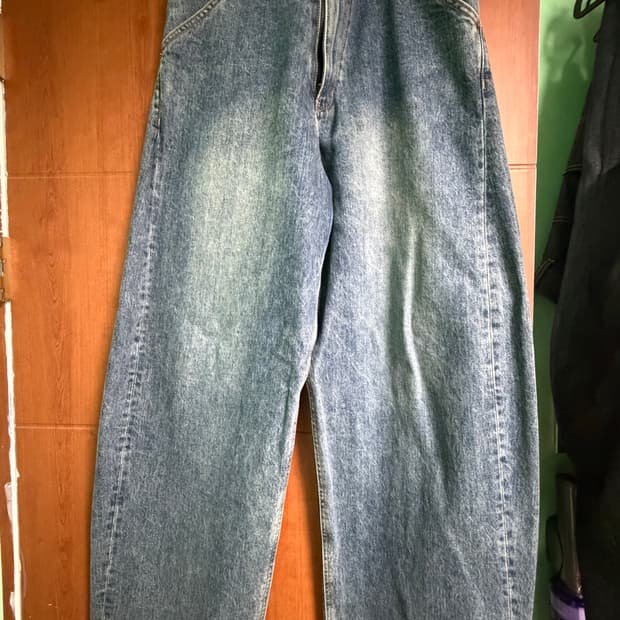 해칭룸 와이드커브진 워시드 블루 4