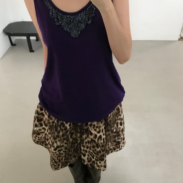 vintage purple beaded sleeveless