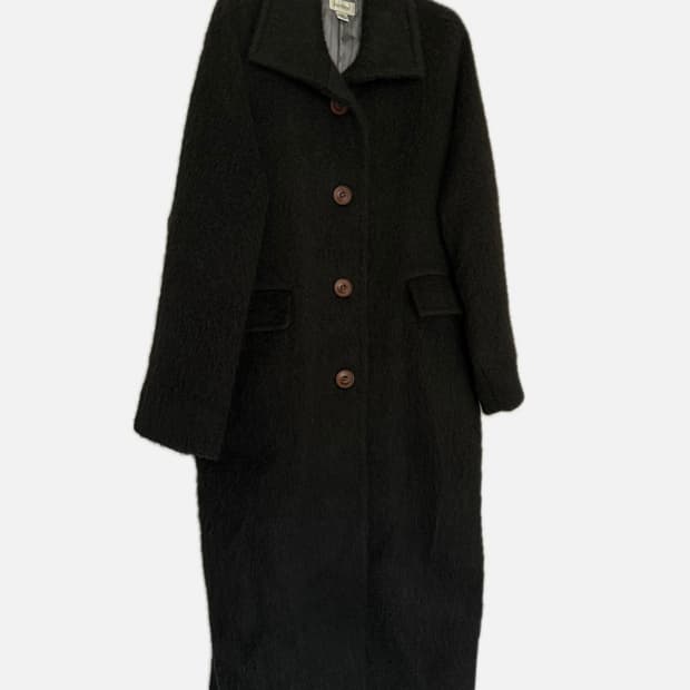 시엔느 알파카 스티치 코트 블랙