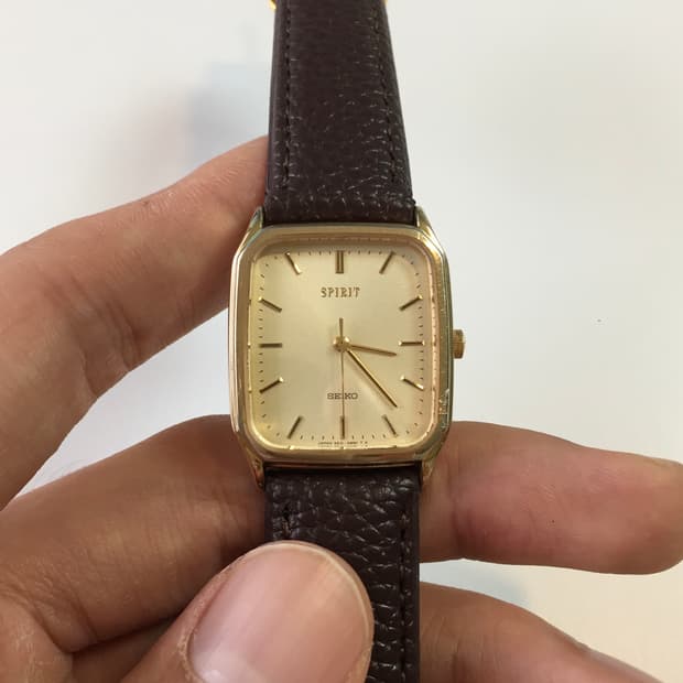 90s seiko spirit square gold