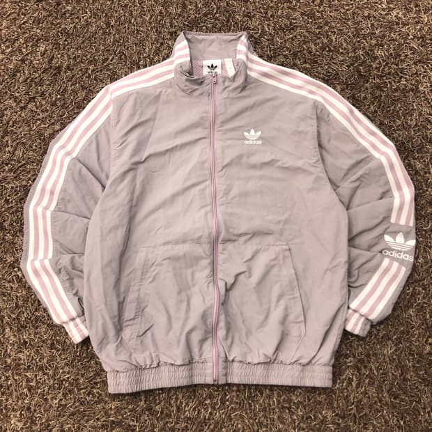 아디다스 라벤더 락업 파이어버드 우븐 바람막이 트랙 자켓
